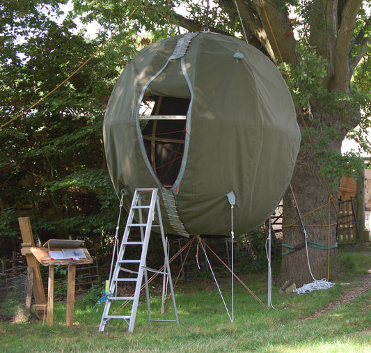 Dylan is on TV with the tree tent