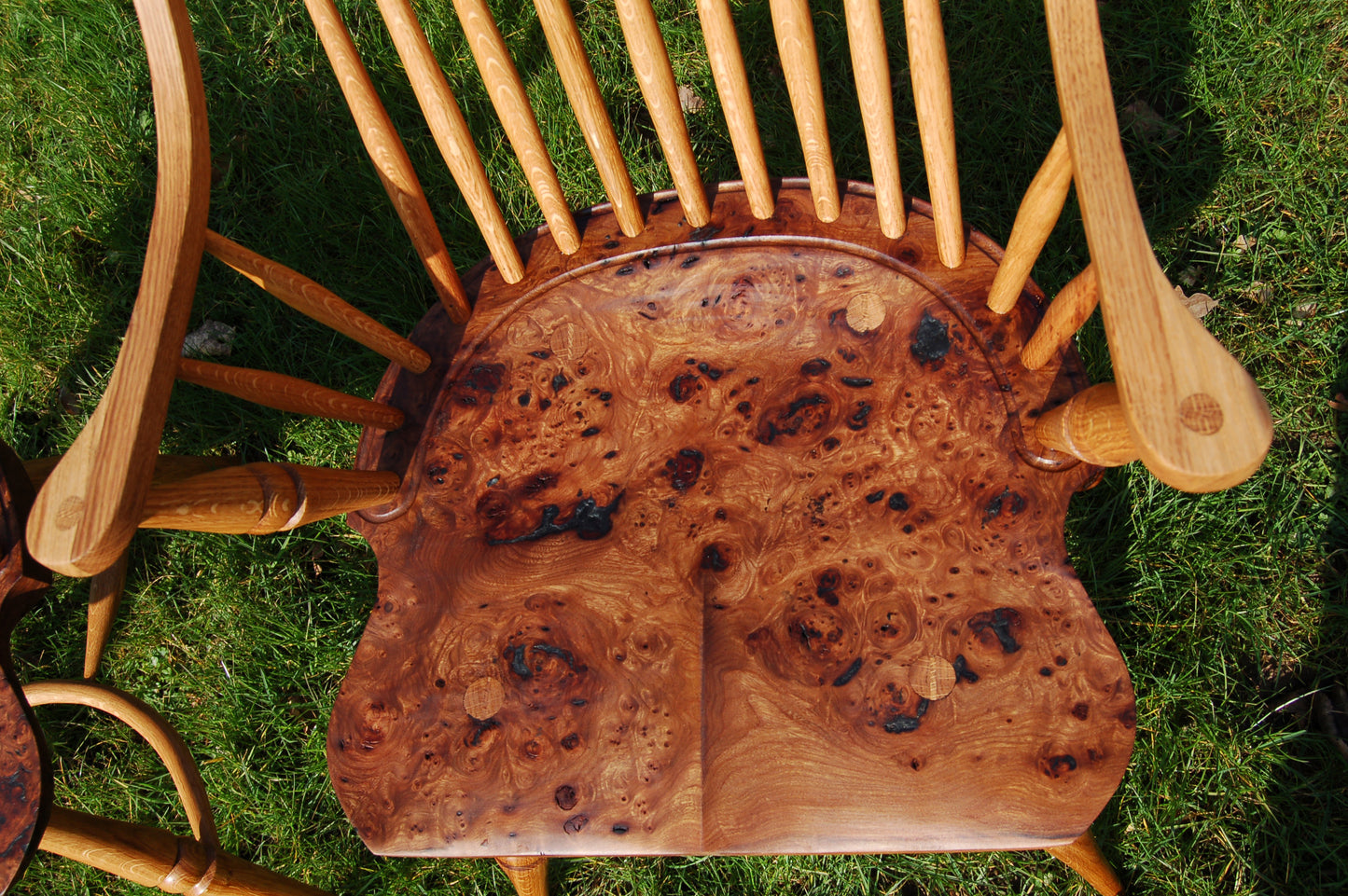 Double Steam Bent Windsor Chair with burr elm seat